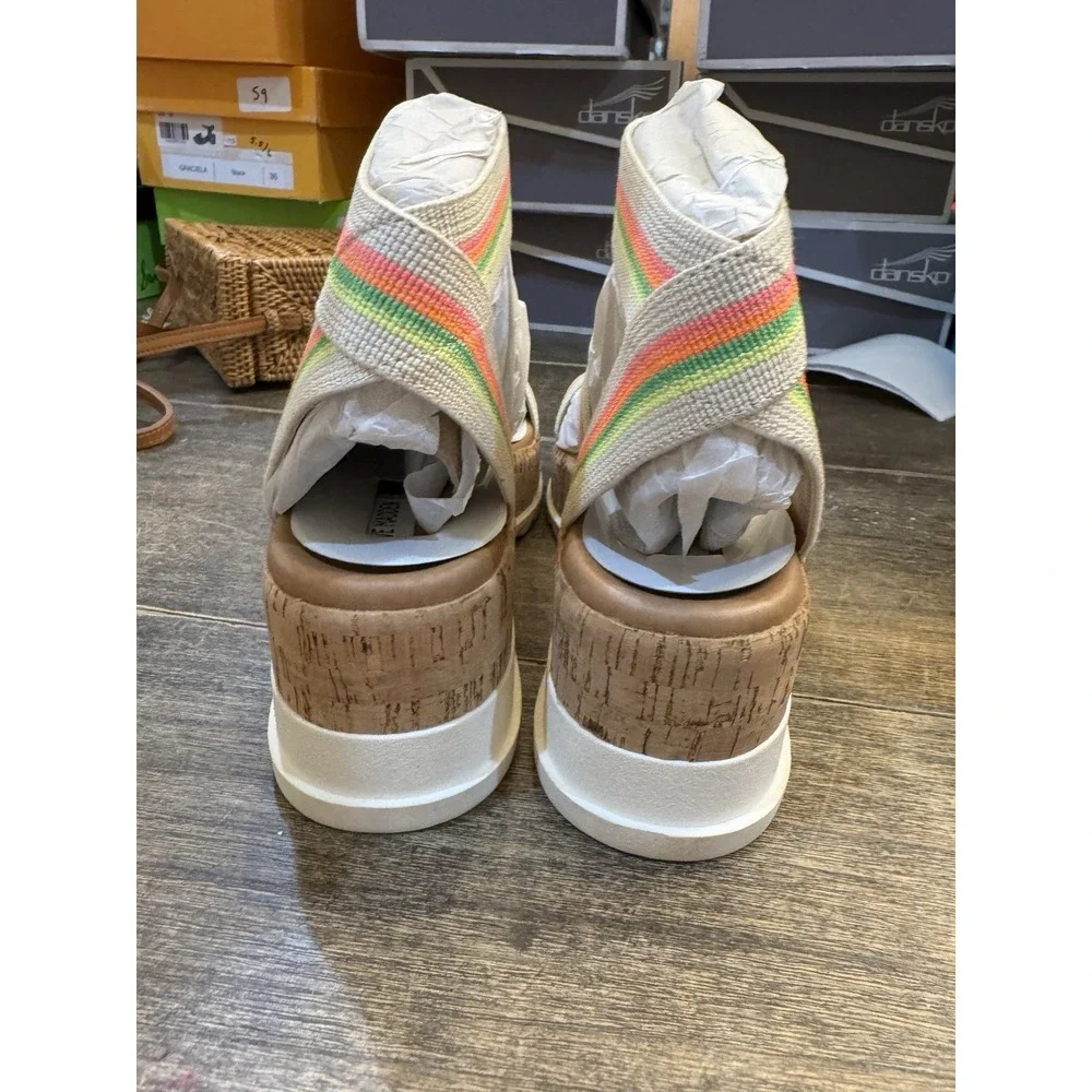Steve Madden Kimmie Platform Espadrille Sandals Bright Multi Espadrille Size 9.5